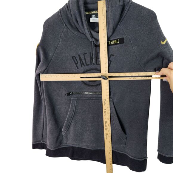 Green‎ Bay Packers Hoodie Womens XS NFL Football Salute to Service Nike Pullover - Picture 7 of 12